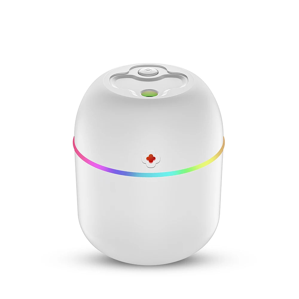 Mini USB Air Humidifier – Silent Aromatherapy Diffuser with 7-Color LED Light
