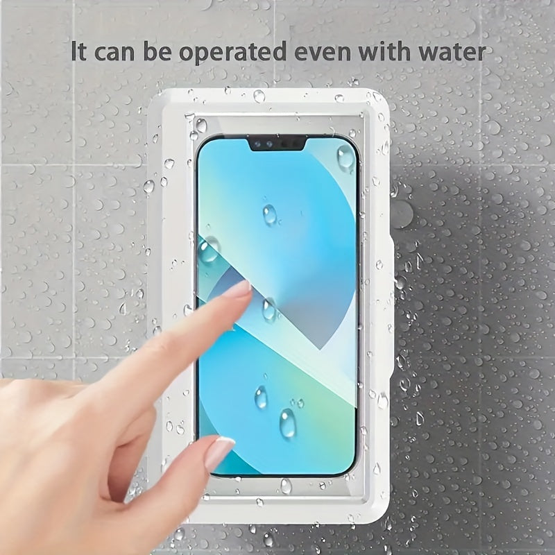 Waterproof Shower Phone Holder with Touchable Screen – Wall Mount Case for All Smartphones